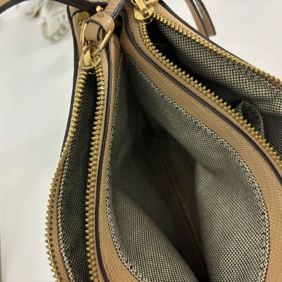 Vince Camuto Tan Leather Animal Print Crossbody Purse - Picture 10 of 11